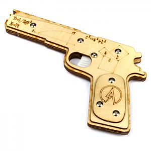 小手枪DIY玩具 木质立体拼装模型 儿童益智积木 手工制...