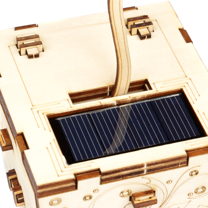 三叶草DIY手工制作 木质拼装模型 电动太阳能玩具 儿童益智积木